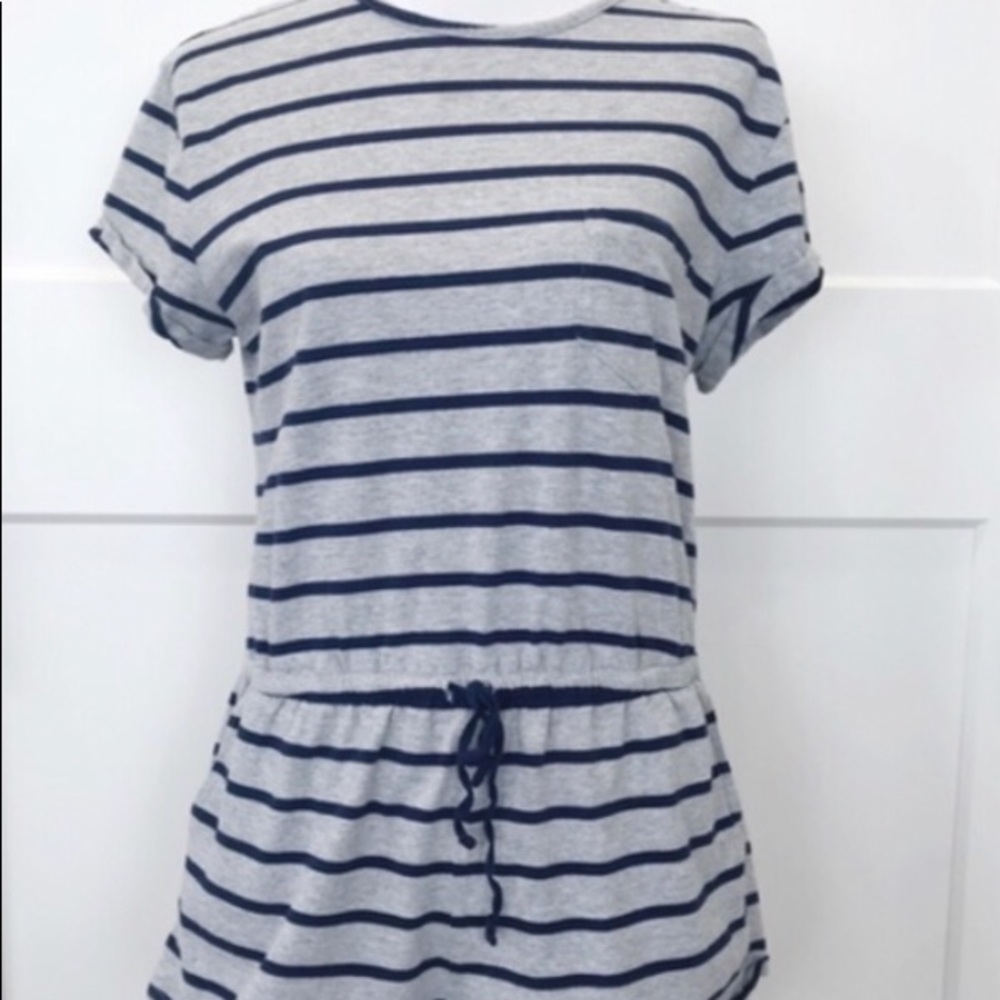 🤍URBAN OUTFITTERS grey/navy striped romper🤍